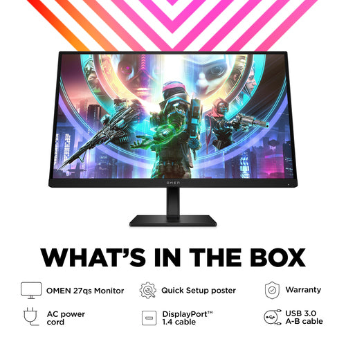 OMEN by HP 27 inch QHD 240Hz Gaming Monitor - OMEN 27qs OMEN by HP 27 inch QHD 240Hz Gaming Monitor - OMEN 27qs